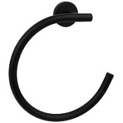Полотенцедержатель кольцо Aquatek AQ4012MB черный матовый
