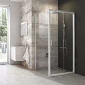 Душевой уголок Ravak Blix BLDP2-120 + BLPS-90 Transparent, белый