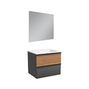 Мебель для ванной Sancos Delta DL60GR дуб красный/графит