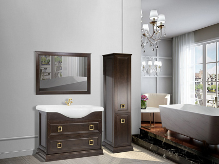 Шкаф-пенал Tessoro Foster TS-F90105-S-N-R 40 R темный орех