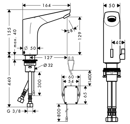 Смеситель Hansgrohe Focus 31173000 для раковины электронный, хром