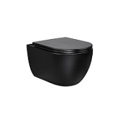 Унитаз подвесной Vincea Evo VT1-34MB ультратонкое сиденье с микролифтом, черный матовый