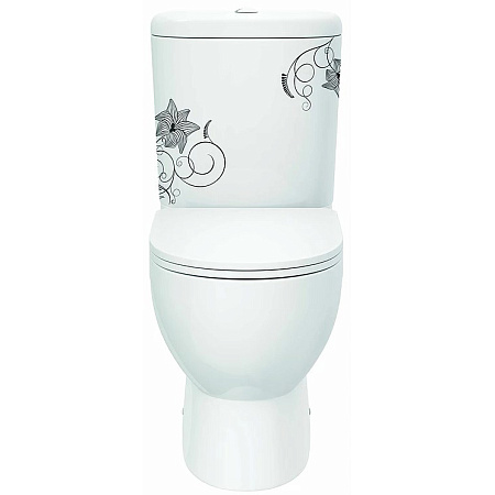 Унитаз-компакт Sanita Luxe ART FLORA ARTSLCC10040622 микролифт