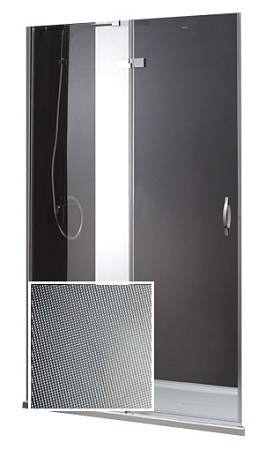 Душевая дверь в нишу Cezares Bergamo BERGAMO-B-12-100-P-Cr-L100 L рифленое стекло