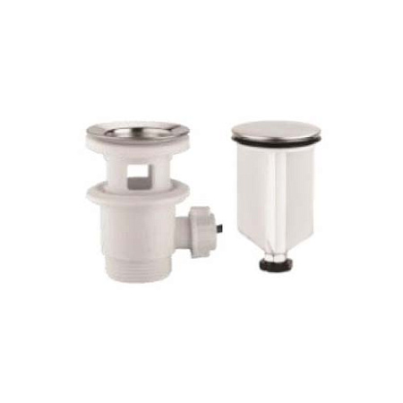 Донный клапан Clever 99130 белый/хром