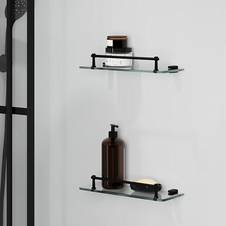 Душевая кабина Niagara Standart ST100/80/15QL/KL/BKT 100x80x225 черный матовый/прозрачный клетка