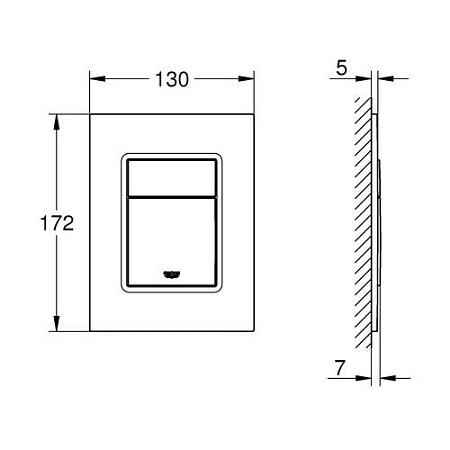 Кнопка смыва Grohe Skate Cosmopolitan 37535P00 матовый хром