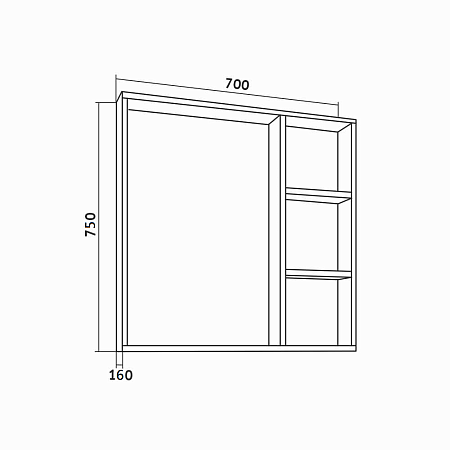 Зеркало Grossman Флай 207001 70 дуб сонома