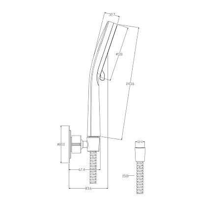 Душевая лейка Cersanit Ferro 64086 хром