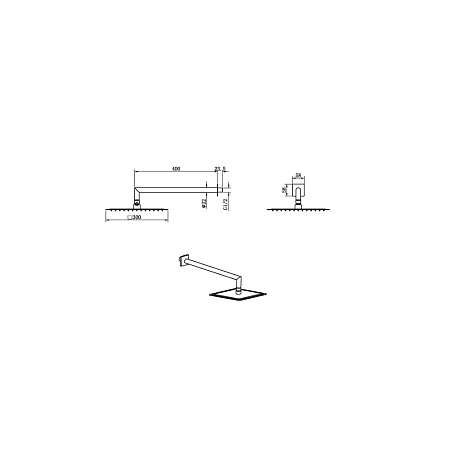 Верхний душ Boheme Qubic 421-W белый