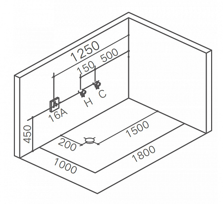 Акриловая ванна Gemy G9258 с гидромассажем