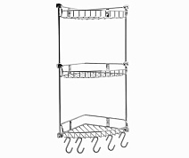 Полка WasserKRAFT 1233 угловая, хром