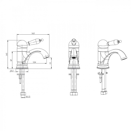 Смеситель Boheme Medici Ripresa 301 для раковины, бронза
