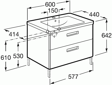 Мебельная раковина Roca Gap 327472000 60х44 см