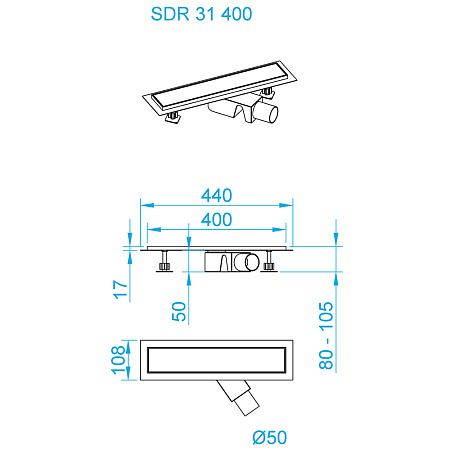 Душевой трап RGW Shower Drain SDR-31B 40