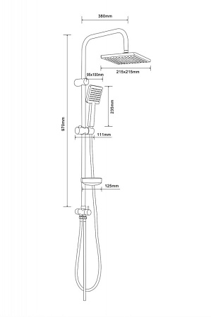 Душевая стойка Agger Fresh A0494000 хром