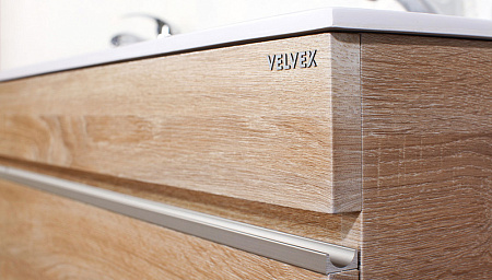 Тумба с раковиной Velvex Pulsus 140 дуб сонома
