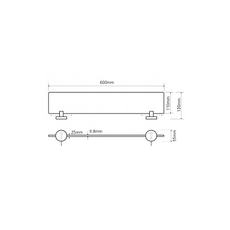 Полка Bemeta Omega 104102042 60