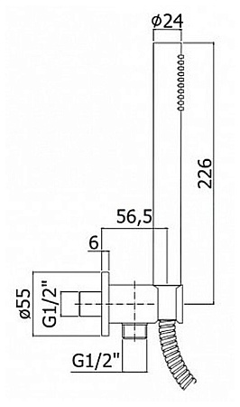 Душевая лейка Paffoni Master ZDUP094NO черный матовый