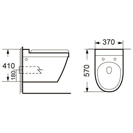 Чаша для унитаза подвесного BelBagno Allegro BB2309B