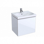 Тумба под раковину Geberit Acanto 500.609.01.2 59,5 белое стекло/белый глянцевый