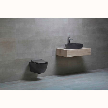 Раковина на столешницу beWash Bogen 88601070 60x40x13,5 черный матовый