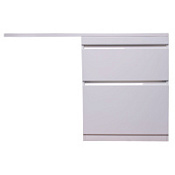 Тумба под раковину напольная El Fante Даллас 130 2 ящика, пленка, белый