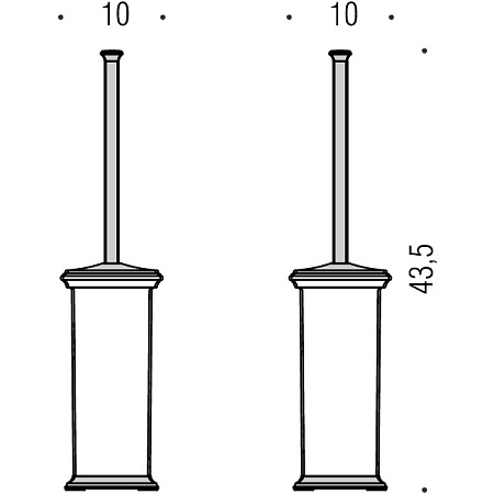 Ершик Colombo Portofino B3206 напольный, хром