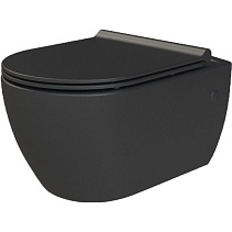 Унитаз подвесной Boheme Bianca 961/2 микролифт, черный матовый Унитаз подвесной Boheme Bianca 961/2 микролифт, черный матовый