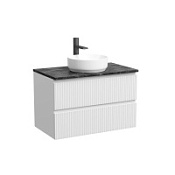 Тумба с раковиной и столешницей Sancos Snob T 80 SNT80W+TT80A1X Bianco/Black Sky