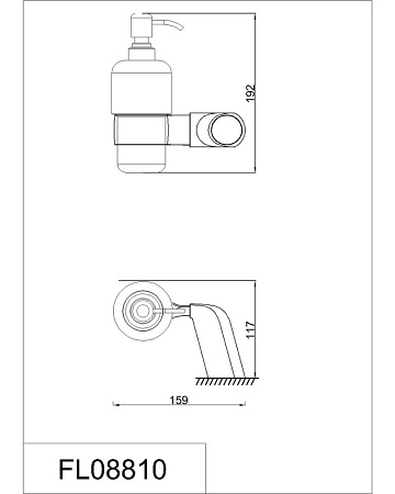 Дозатор для жидкого мыла RUSH Flores FL08810 хром