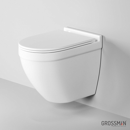 Унитаз подвесной Grossman Торнадо GR-4483SQ безободковый, белый