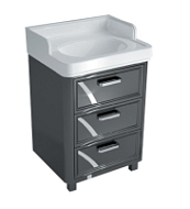 Тумба для комплекта Kerama Marazzi Pompei 60 PO.60.3\BLK черная