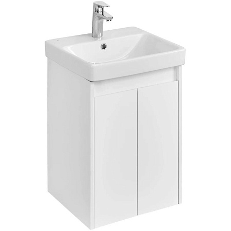 Мебель для ванной Aquaton Сканди 1A278701SD010 45 с дверками, белый/белый матовый