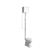 Унитаз напольный Simas Londra LO901bi вертикальный выпуск, с высоким бачком, белый/хром