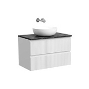 Тумба с раковиной и столешницей Sancos Snob R 80 SNR80W+TT80A1 Bianco/Black Sky