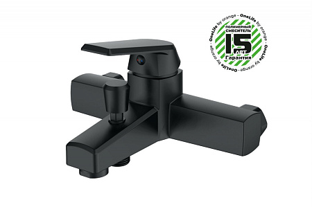 Смеситель OneLife P02-100b для ванны с душем, черный