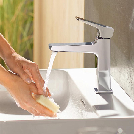 Смеситель Hansgrohe Metropol 32507000 для раковины 110 с клапаном push-open, хром