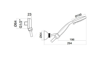 Душевая лейка Webert AC0489560 черный