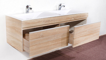 Тумба с раковиной Velvex Pulsus 140 дуб сонома