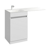 Тумба c раковиной Aqwella Forma FOR0105KL 55 с бельевой корзиной, белая