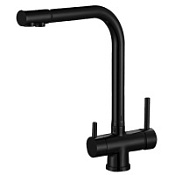 Смеситель Zorg Sanitary ZR 348 YF BLACK для кухонной мойки, черный