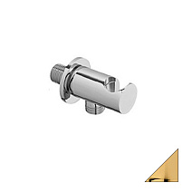 Шланговое подключение с держателем ручного душа Cezares CZR-U-AI4-03/24 золото