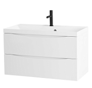 Тумба с раковиной BelBagno Marino MARINO-900-2C-SO-BO-P + BB900/450-LV-MR-AST 90 bianco opaco