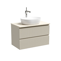 Тумба с раковиной и столешницей Sancos Snob R 80 SNR80CE+TT80A2X Beige Soft/Kreman
