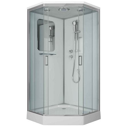 Душевая кабина Niagara Premium NG-6002-01D 100x100x220 стекло прозрачное/профиль хром