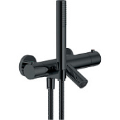 Термостат Nobili Velis VE125010/2FLP для ванны с душем, черный глянцевый