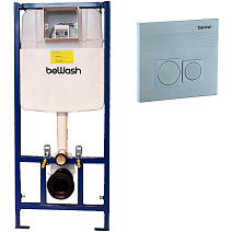 Инсталляция с кнопкой смыва beWash Bona BW74+P02MC хром матовый Инсталляция с кнопкой смыва beWash Bona BW74+P02MC хром матовый