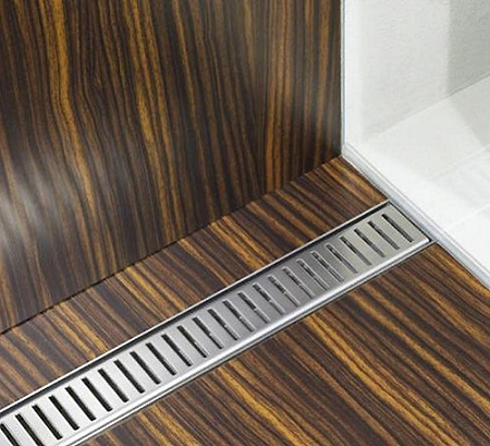 Решетка AlcaPlast Pure 750L нержавеющая сталь глянцевый