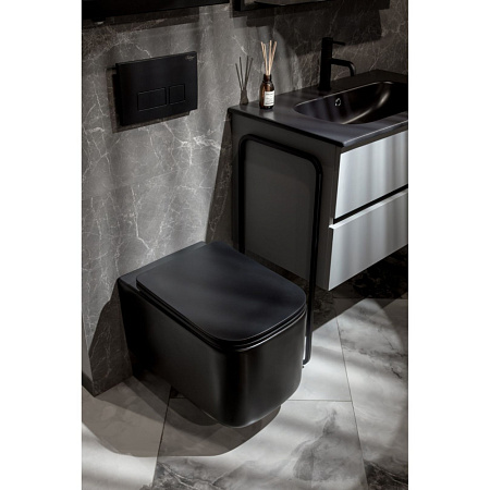 Унитаз подвесной Boheme Mane 970-SET-B черный матовый